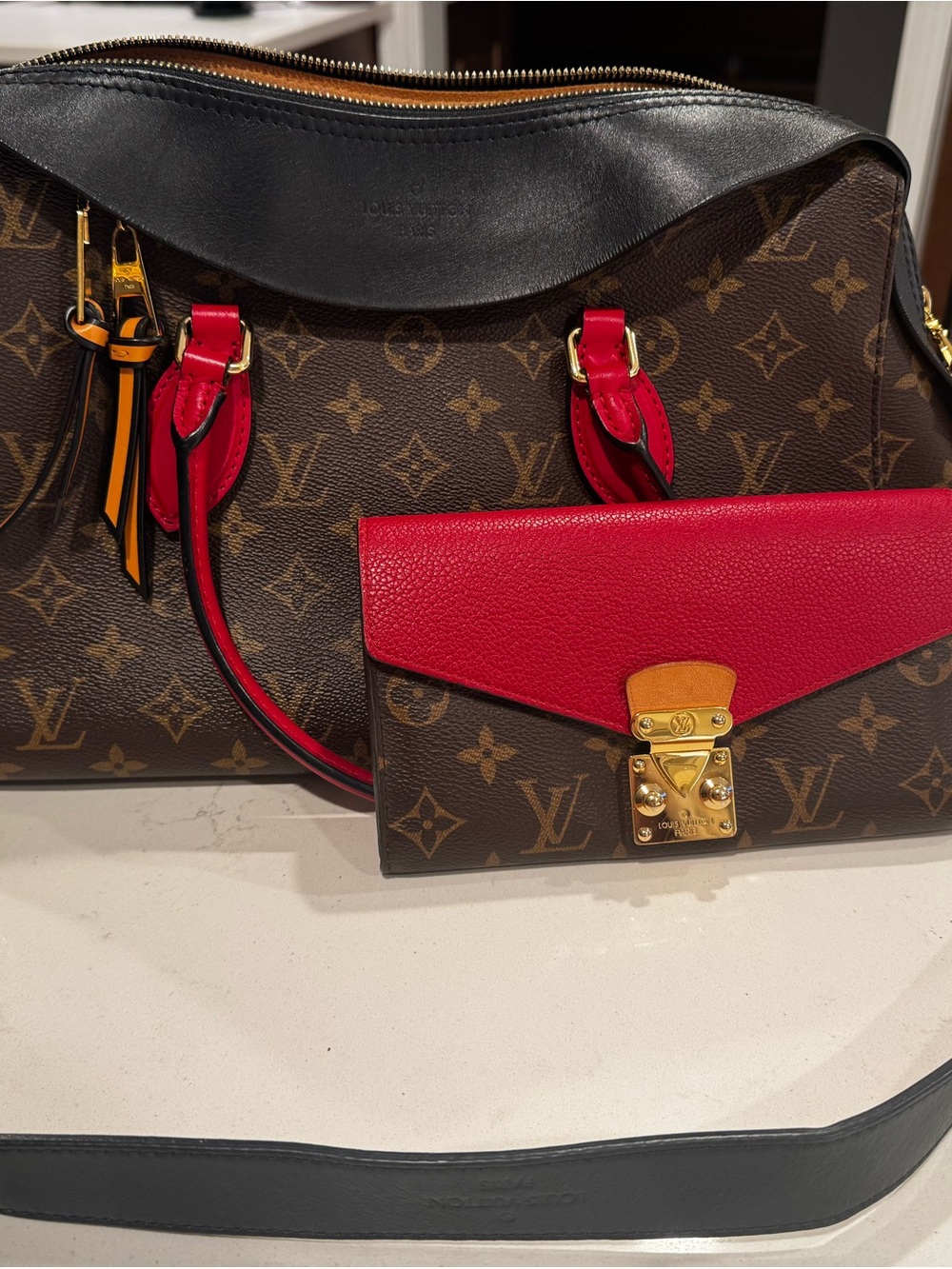 Louis Vuitton Tuileries monogram bag and matching wallet